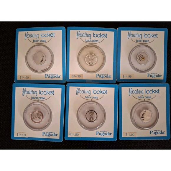 Pagoda 3 SPORT MOM Floating Locket Round Sequin Pendant 20" Chain - Picture 4 of 6